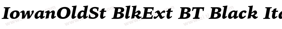 IowanOldSt BlkExt BT Black Italic Extension字体转换